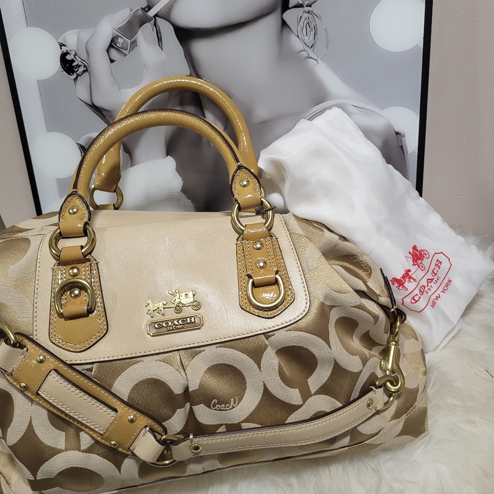 Coach Madison Satchel/Top Handle Bag Beige Bags & Handbags for Women - Picture 3 of 10